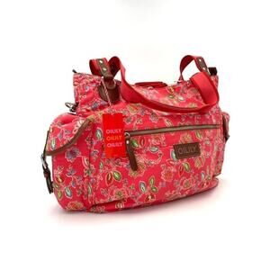 Oilily Baby Travel Bag Floral Print & Changing Mat NWT Pink